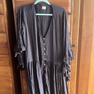 Free People Selina Maxi Dress Size X-Small, double espresso color, NWT